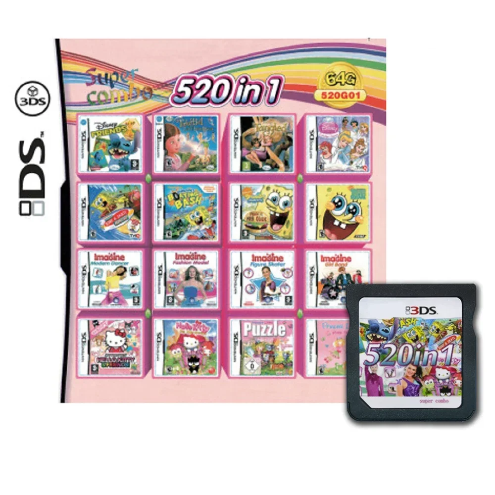 Compilation DS NDS 3DS 3DS NDSL Game Cartridge Card Video Game Handheld Player R4 card 4300 in 1