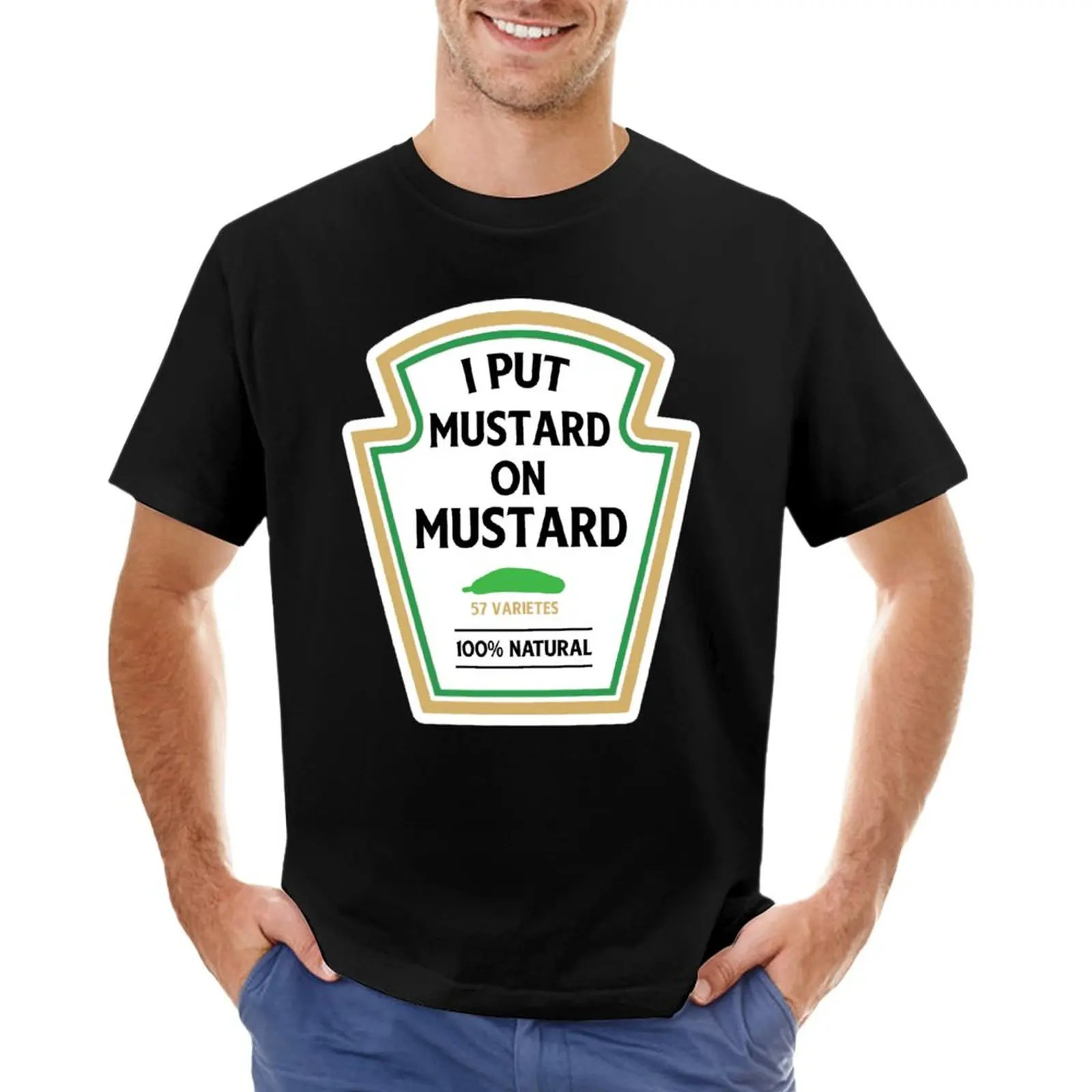 

I put mustard on my mustard T-Shirt oversized t shirts Men's t-shirt