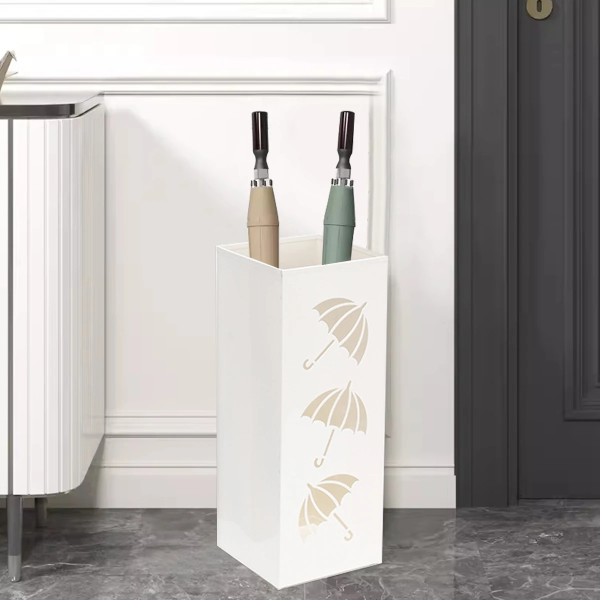 Metal Umbrella Stand Freestanding Square Mesh umbrella holder