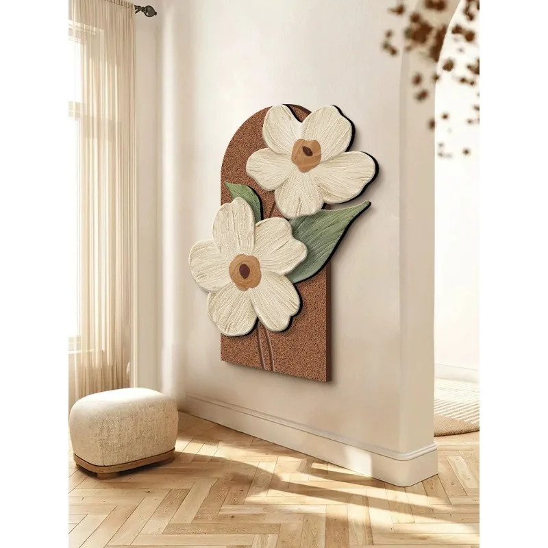 

Physical three-dimensional wabi-sabi style high-end atmosphere 2022 new entrance decoration painting aisle corridor