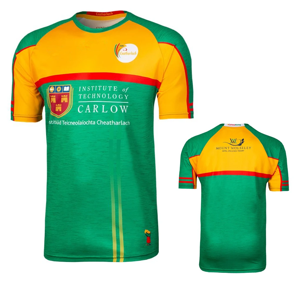 comfortable clothes during pregnancy Carlow GAA Away 2-Stripe Jersey T-shirt 2022 Ireland Cricket and softball shirt maternity clothing stores near me