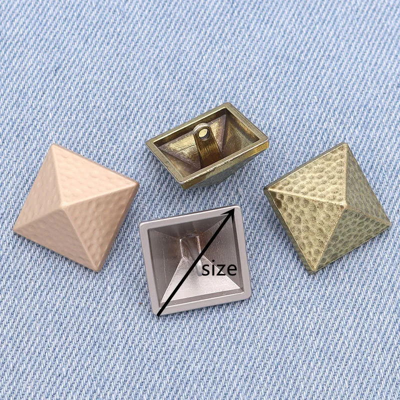 10PCS Wholesale Square Metal Buttons High-grade Sweater Coat Fashion Clothing Vintage Buttons 6