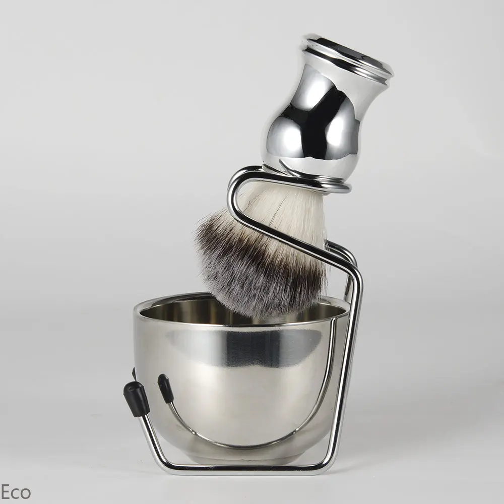 

Men's Shaving Brush Barber Salon Men Facial Beard Cleaning Appliance Shave Tool Razor Brush with Steel Handle