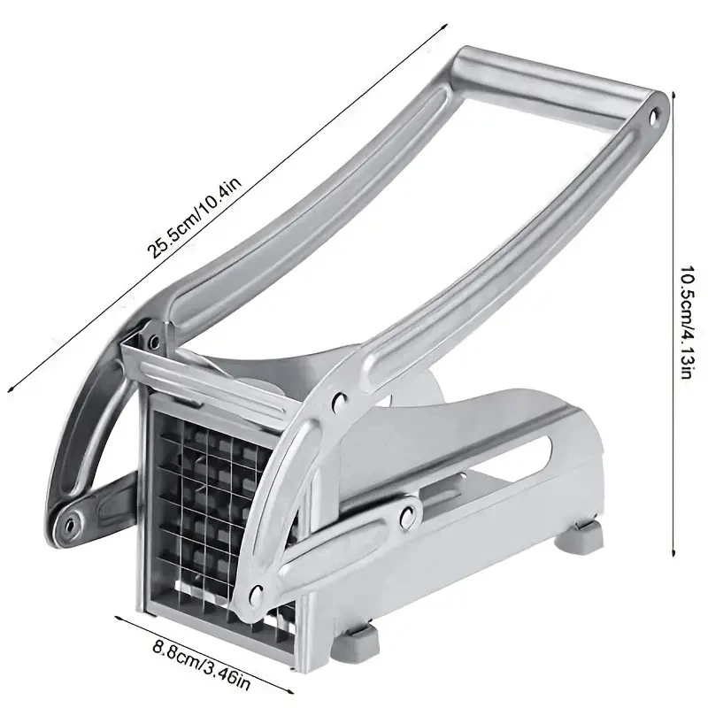Household Stainless Steel Potato Slicing Kitchen Tool Vegetable Shredder Multifunctional Food Chopper French Fries Cutter