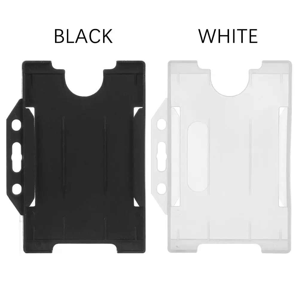 Portable Practical Durable Multi-use Hard Plastic Badge Work ID Card Holder Protector Cover Case ID Card Holder