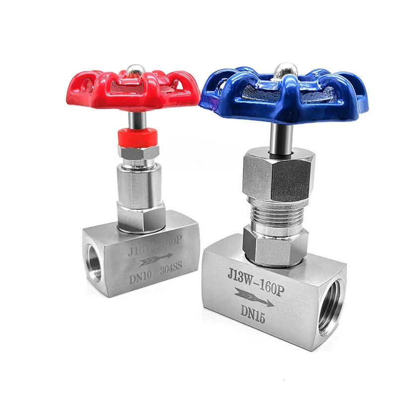 Válvula de Agulha de Rosca Fêmea Instrumentação J13w160p Válvulas Globo M12 1.5 M20 1.5 Aço Inoxidável Dn6 Dn10 Dn15 Dn20 Dn25