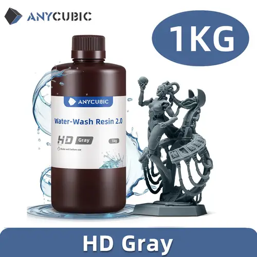 ANYCUBIC Water-Wash Resin For LCD 3D Printer High Precision Low Odor Low Viscosity 3D Printing Standard Photopolymer - Image 15