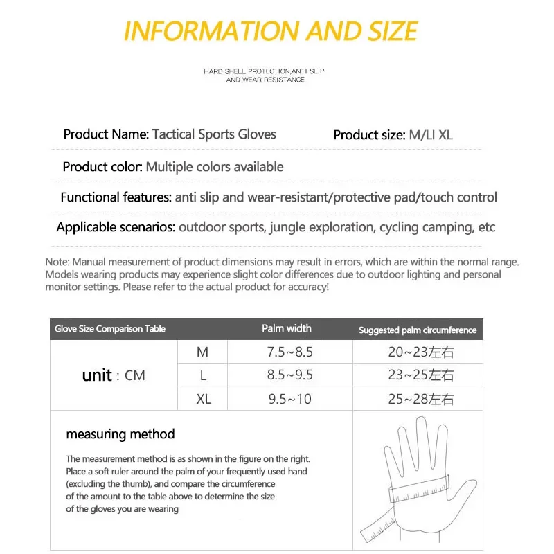 Men's Outdoor Military Tactical Gloves Air Gun Sports Half Finger Gloves Military Combat Shooting Hunting Protective