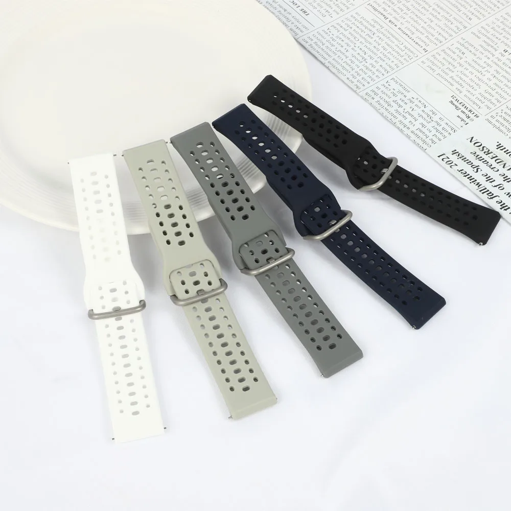 Enhanced Silicone Sport Band for Smartwatch - Breathable Strap Accessory