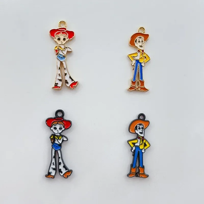 

10pcs Cartoon Charms Alloy Metal Enamel Character Charm Pendant Bracelet Earrings Necklace Key Chain Jewelry Accessories