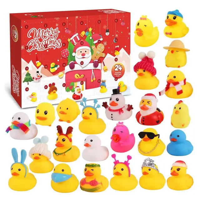 Advent Calendar Kids Rubber Hristmas Countdown Calendar 24pcs Bath Toys 2025 New Year Decorative For Bedroom Kids Room Gifts 3