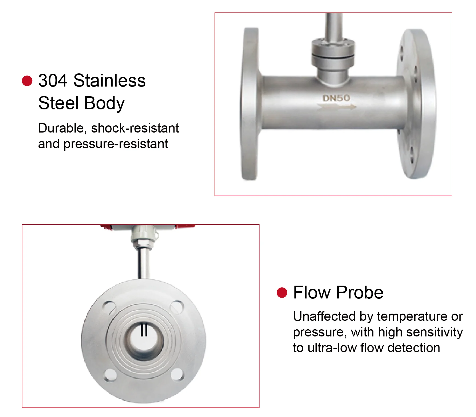 RS-200 series Thermal Mass Flow Meter flanged gas mass flow meter low flow therm