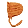Baby Knitted Ruffled Tie Ear Protection Hats Newborn Cotton Warm Wool Hats 0-5 Years Old Baby Clothing Accessories 2