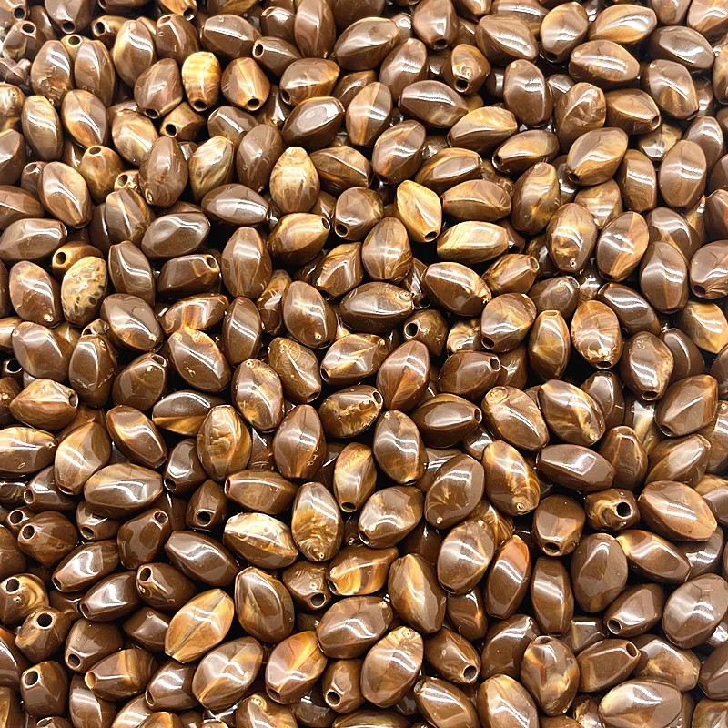 thumbnail image 1 of NUEVO 30 piezas de cuentas acrílicas ovaladas de 13 x 8 mm, espaciadoras sueltas para hacer joyas, manualidades de ropa hechas a mano, 1 of 5