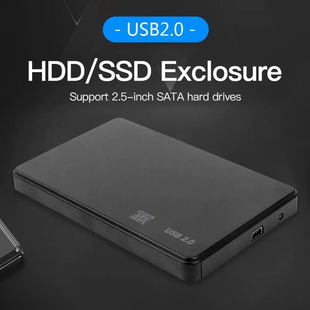 External Hard Drive Case SSD Enclosure Hard Drive Enclosure Hard Disk Case External Hard Drive Box HDD Case Enclosure Hard Drive Adapter SSD Adapter 2.5 inch SATA SSD HDD Adapter Plastic USB 2.0/3.0 Enclosure External Mobile Box HDD Case with USB Cable Pouch New
