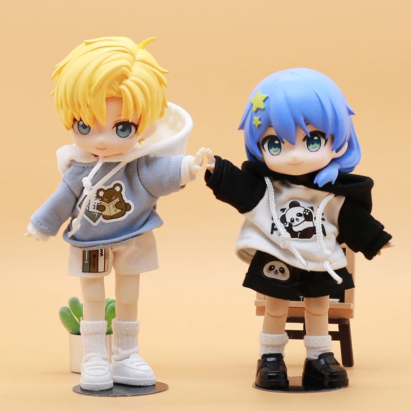 OB11 Baby Accessories Clothes Hoodie With Hoodie Set Multiple Models Humanoid Doll Accessories Dolls For 1/12 Doll DIY Dress Up