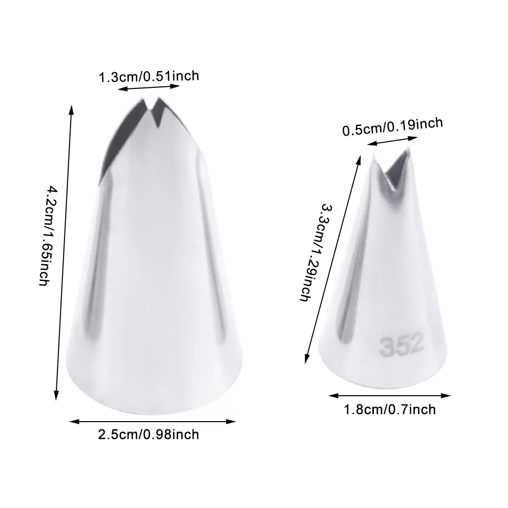 3PCS Russian Pastry Nozzles for Cream Icing Piping Nozzles Cake Decoration Tips Leaf Tulip Rose Cake Confectionery Tools cake decorating tip set cake icing nozzles baking nozzle set cake decorating nozzle set