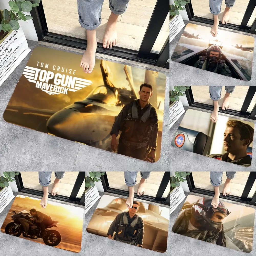 

2022 New Movie Top Gun Maverick Floor Mat Graphic Printed Flannel Doormats For Bathroom Kitchen Entrance Carpet Home Decor