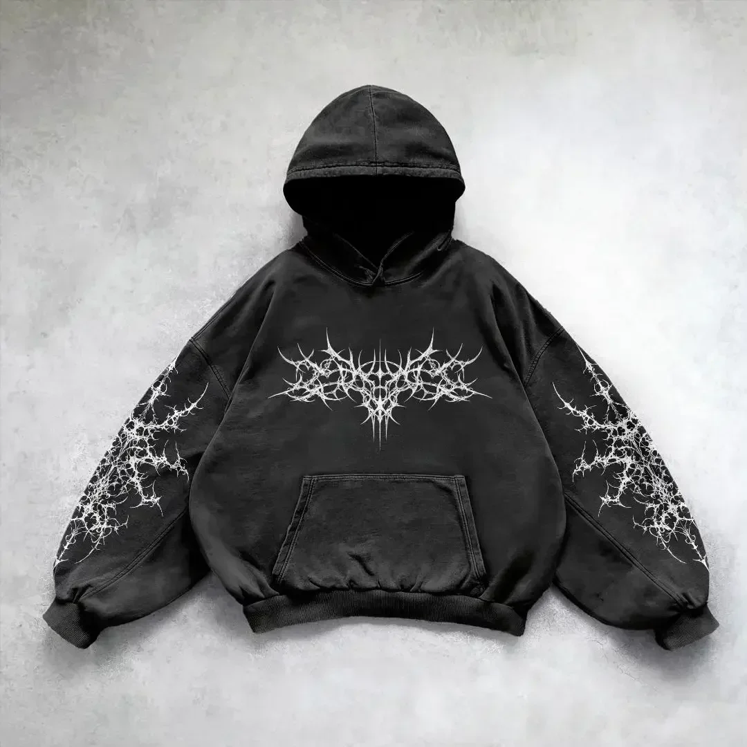 90s Angel New Sweatshirt Fashion Pattern Printed Cotton Pullover Hoodie Men Harajuku Hip Hop Retro Loose Couple Sweatshirt 4