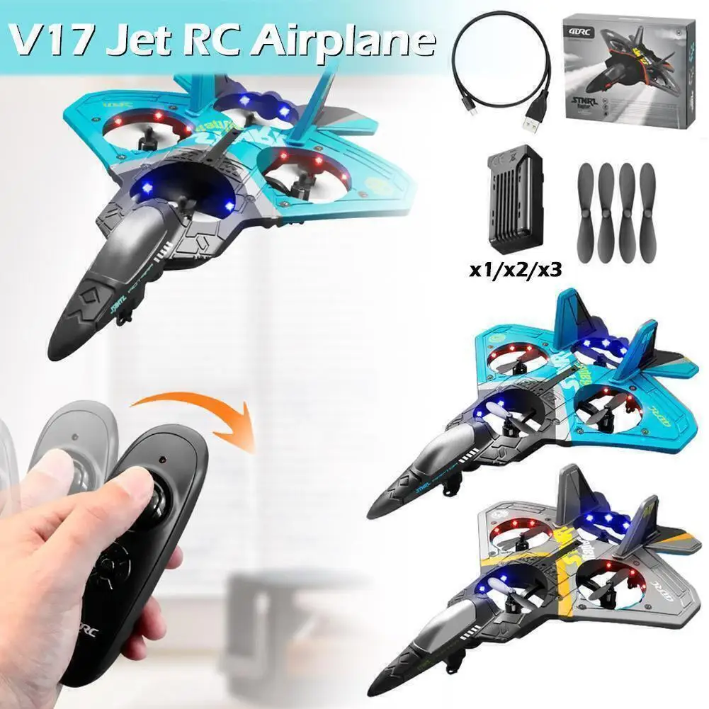 V17 RC 리모컨 비행기, 2.4G 전투기, 취미 비행기 비행기, EPP 폼 장난감, RC 드론, 어린이 야외 스포츠 선물 