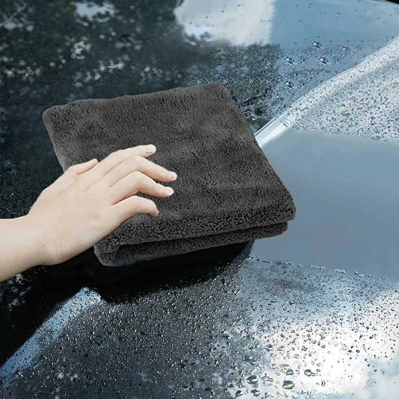 600GSM Microfiber Towel Car Washing Cloth 40x40cm Scratch-Free Drying Cloth for Car Detailing Cleaning Rag
