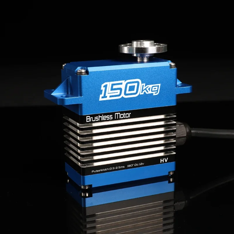 150KG Servo Large Torque 12V-16.8V High Voltage CNC Aluminium Shell Metal Gear Brushless Waterproof RC Car boat Drone Big Models 3