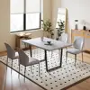 5 Piece Dining Table Set Modern Kitchen Table Leather Chairs Ergonomic Design Sturdy Durable Easy Clean Space Saving Versatile 2