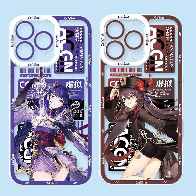 Cartoon Genshin Impact Furina Clear Phone Case Cover
