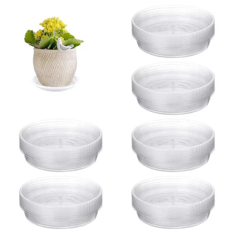 

Plant Pot Tray 30pcs Clear Flower Pot Saucers Flower Pot Drip Trays Plant Saucer Drip Tray For Pots durable Garden Supplies