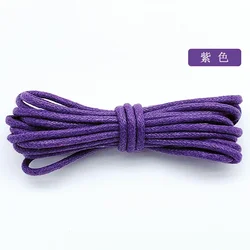 Durable Waterproof Waxed Cotton Round Shoelaces - 60cm (5 Purple)