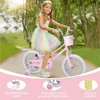 Retro-Style 12-20 Inch Kids Bike with Training Wheels and Kickstand for Girls