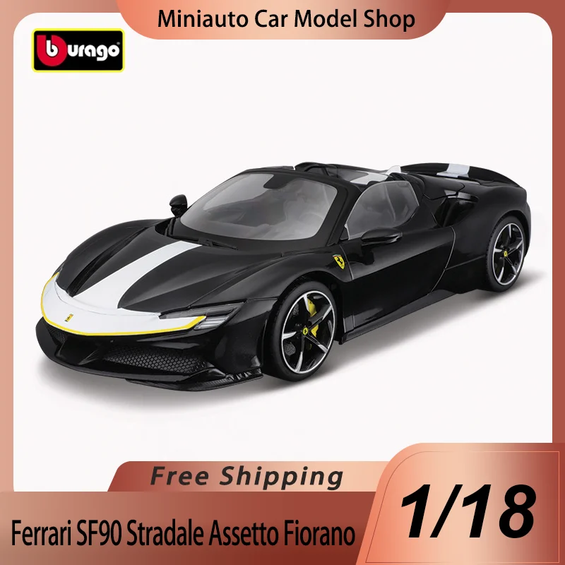 Bburago 1/18 フェラーリ SF90 スパイダー ブラック 京商 ミニカー | Bburago 1/18 フェラーリ SF90 スパイダー