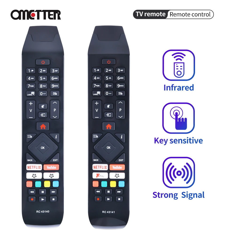 Telecomando di ricambio Hitachi per Smart TV Hitachi RC43141 RC43140, nessuna installazione richiesta
