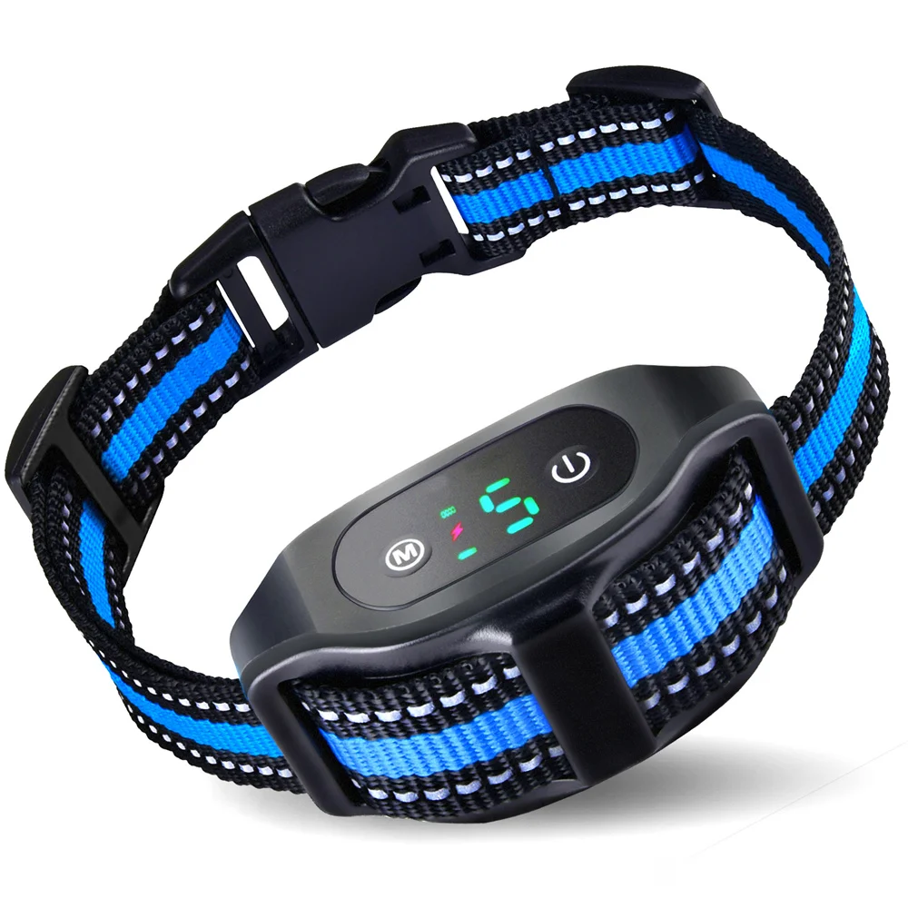Collar inteligente antiladridos para perros, 5 niveles de sensibilidad, modos de vibración de choque, resistente al agua, recargable por USB para perros grandes, medianos y pequeños