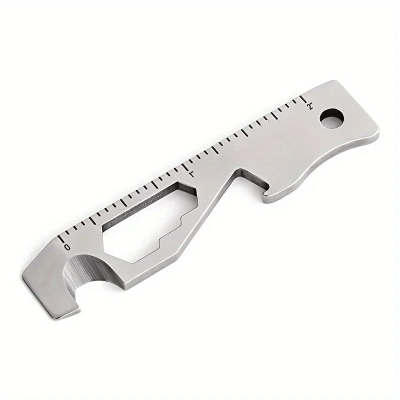 Compact 10-in-1 Keychain Multi-Tool with Bottle Opener, Pry Bar, Screwdriver, and Rope Cutter