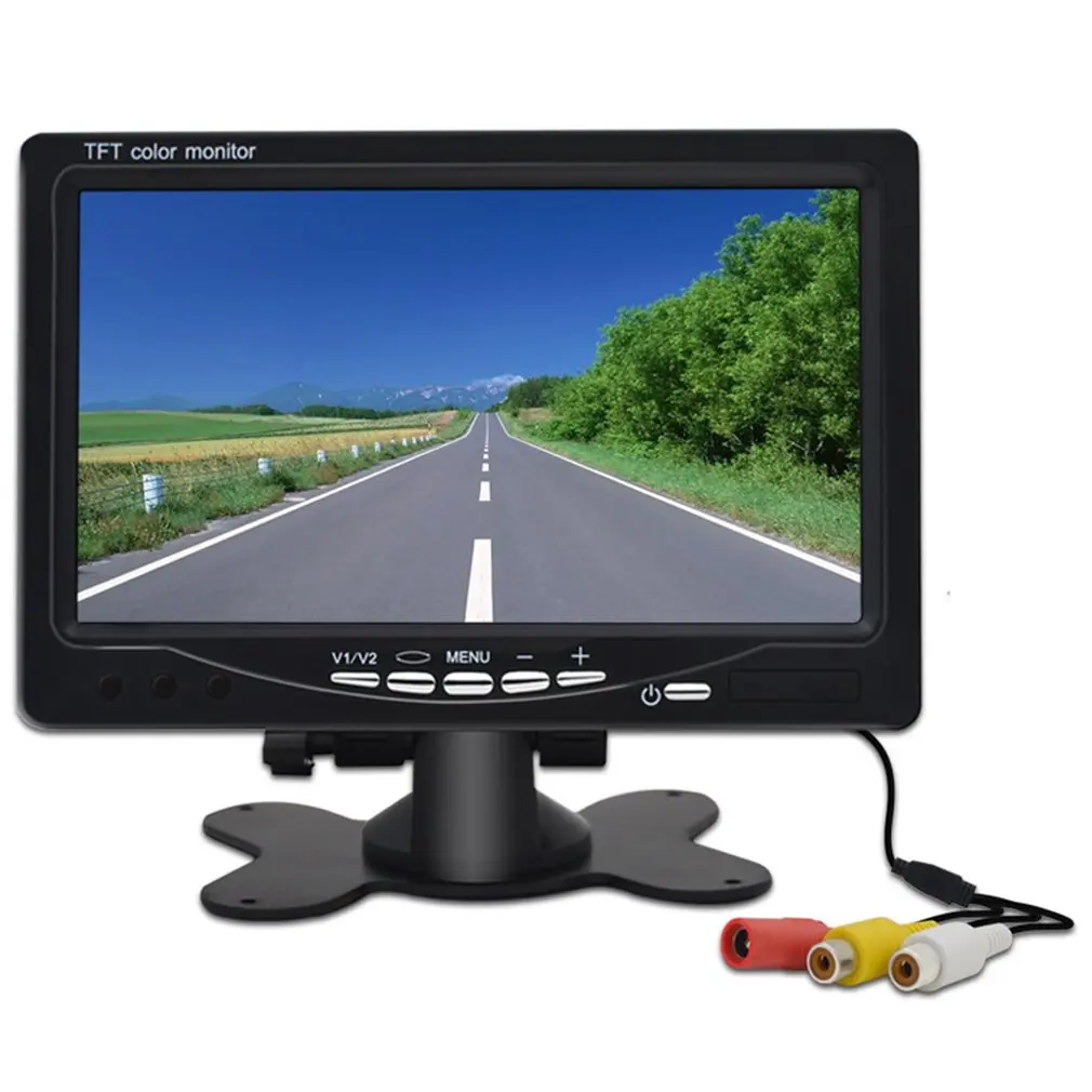 

7 Inch HD screen Car Monitoring 1024*600 Security Monitor Parking assistance Rearview camera optional Car LCD Monitoring Devices