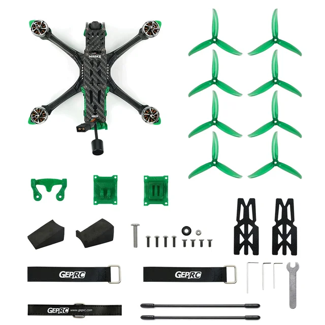 GEPRC MARK5 HD O3 Freestyle FPV Drone VTX O3 Air Unit Green Orange System 6S RC FPV Built Bluetooth Quadcopter Freestyle Drone 6