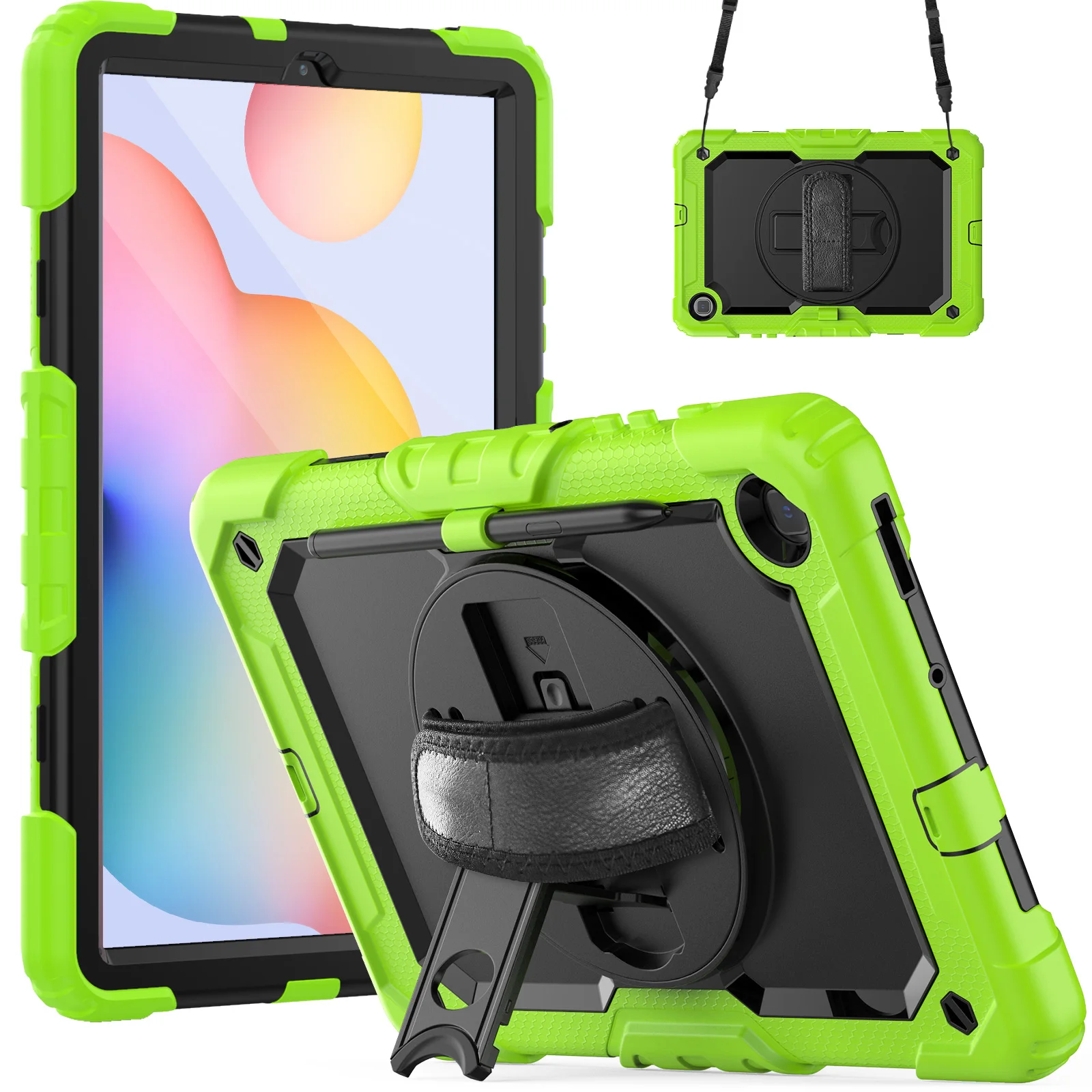 Heavy Duty 360° Rotating Tablet Case with Shoulder Strap