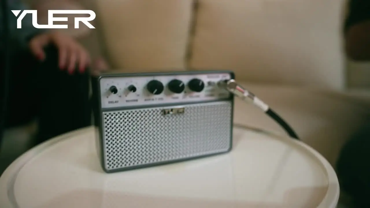 thumbnail image 2 of FBA-10 Mini Guitar Amp, 10W Electric Guitar Amplifier With Clean/Drive Channel, 6H Working, USB-C Rechargeable, 3.5mm Headphone/AUX Jack, Wireless... 2 of 9