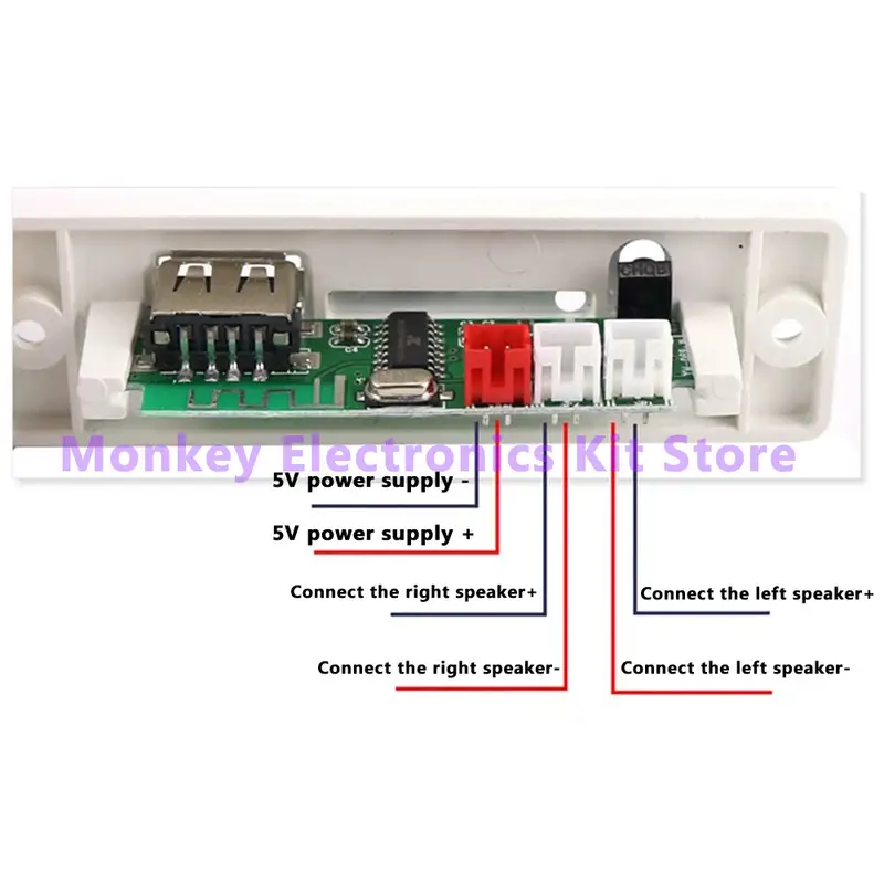 White DIY Bluetooth Speaker Electronic Kit DIY Soldering Project Electronics Kit Teaching Practice Bluetooth Stereo Speaker Kit - Image 4