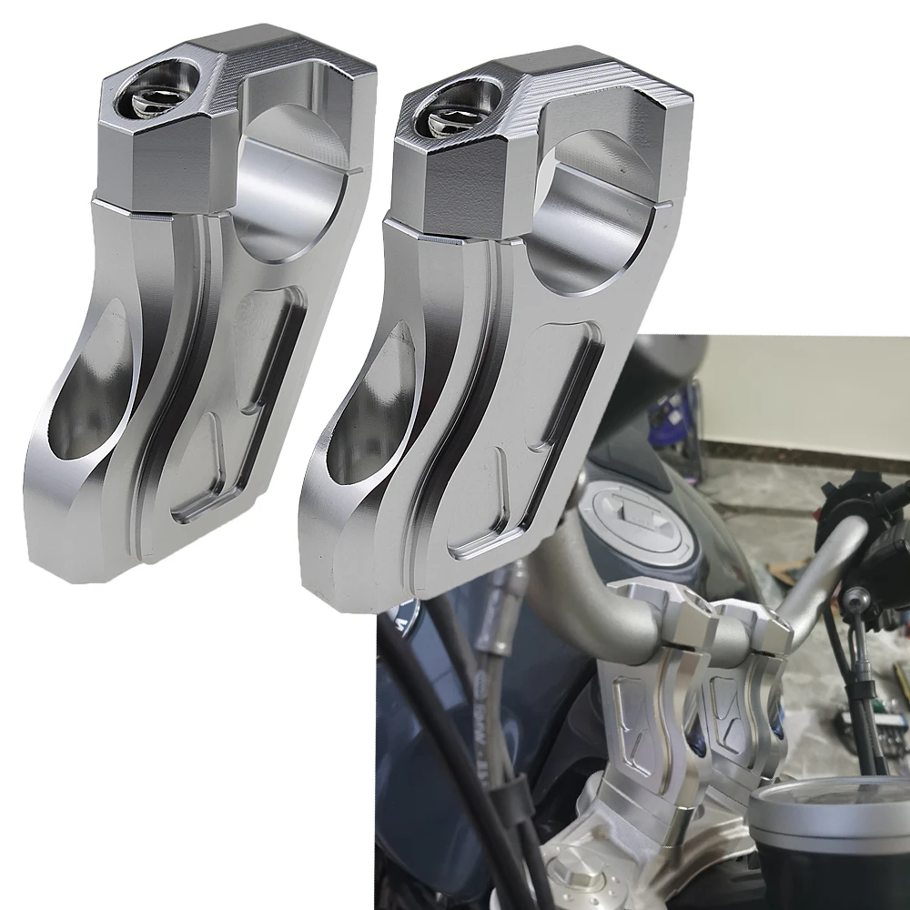 NEW For BMW R NINE T RNINET R9T R 9 T Motorcycle Handlebar Riser Mount Extension Clamps 2014-2023 2016 2017 2018 2019 2020