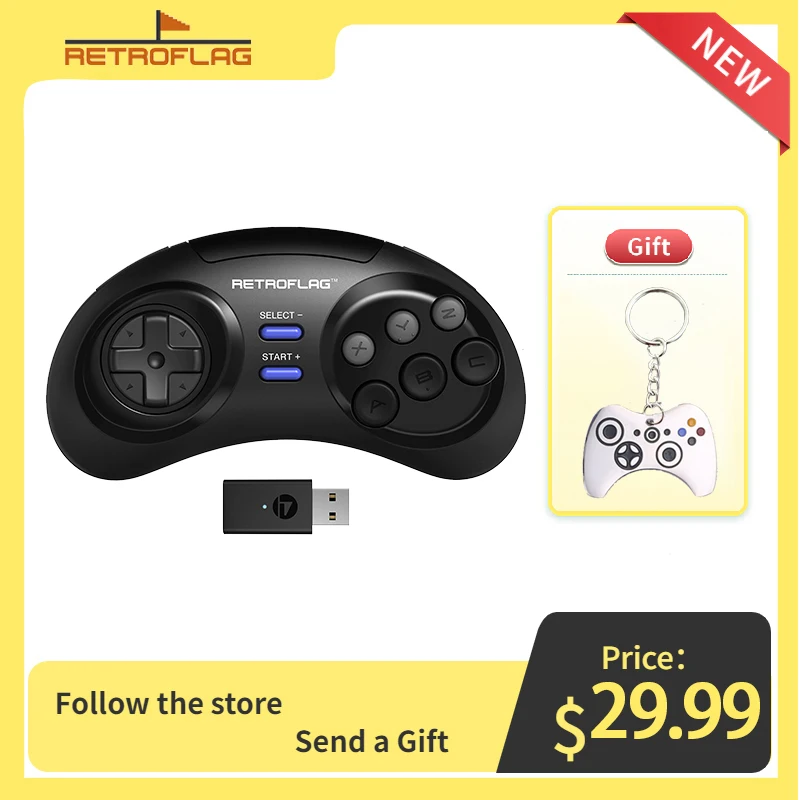 Retroflag Classic 2.4G Controller-M Gamepad Usb Per Raspberry Pi Compatibile Switch / Windows / Md Mini / Md Mini 2 Controllo Del Gioco