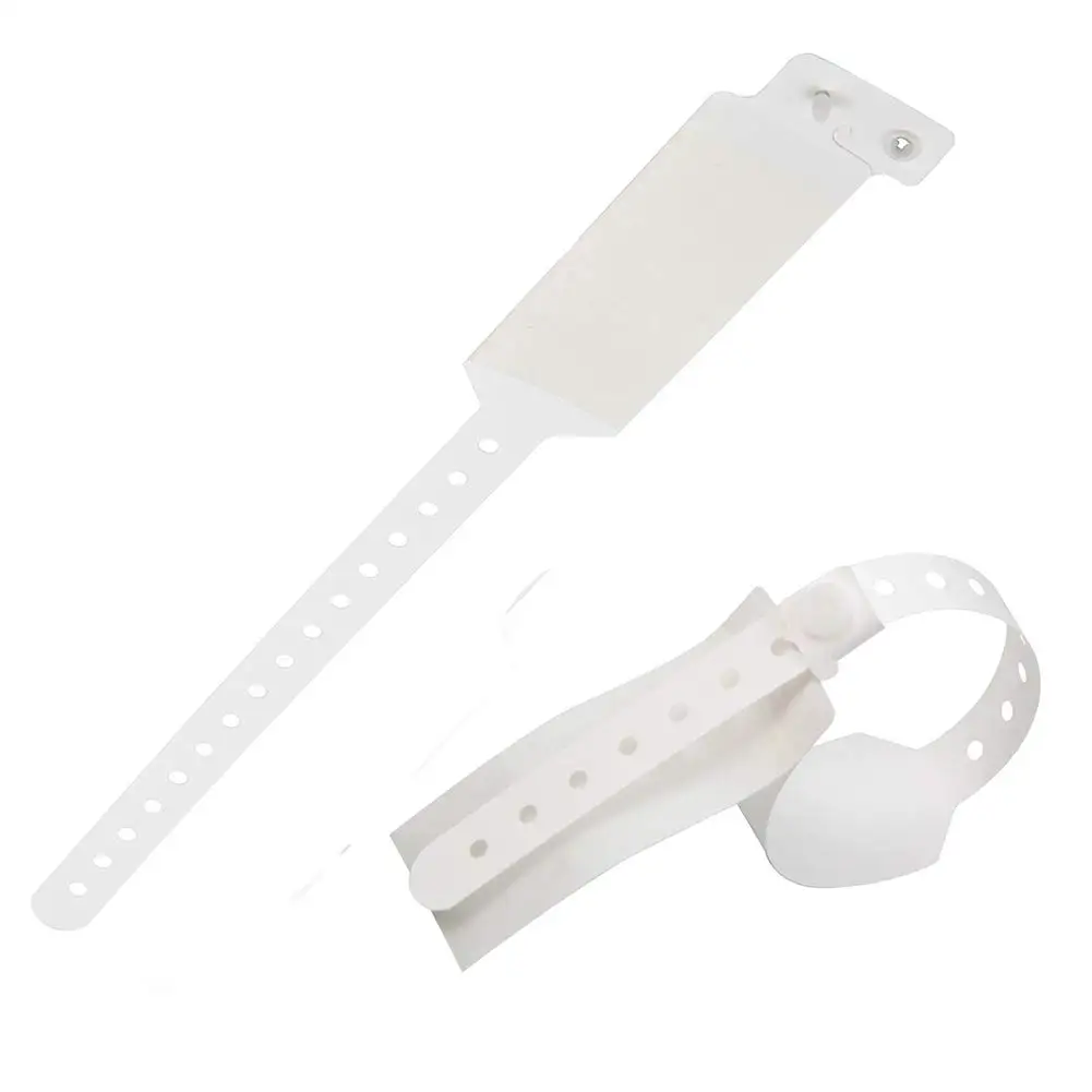 GJ 8032 White Plastic Wristbands for Hospital 100 Pack Vinyl Wristbands gj-8032-white-plastic-wristbands-for-hospital-100-pack-vinyl-wristbands