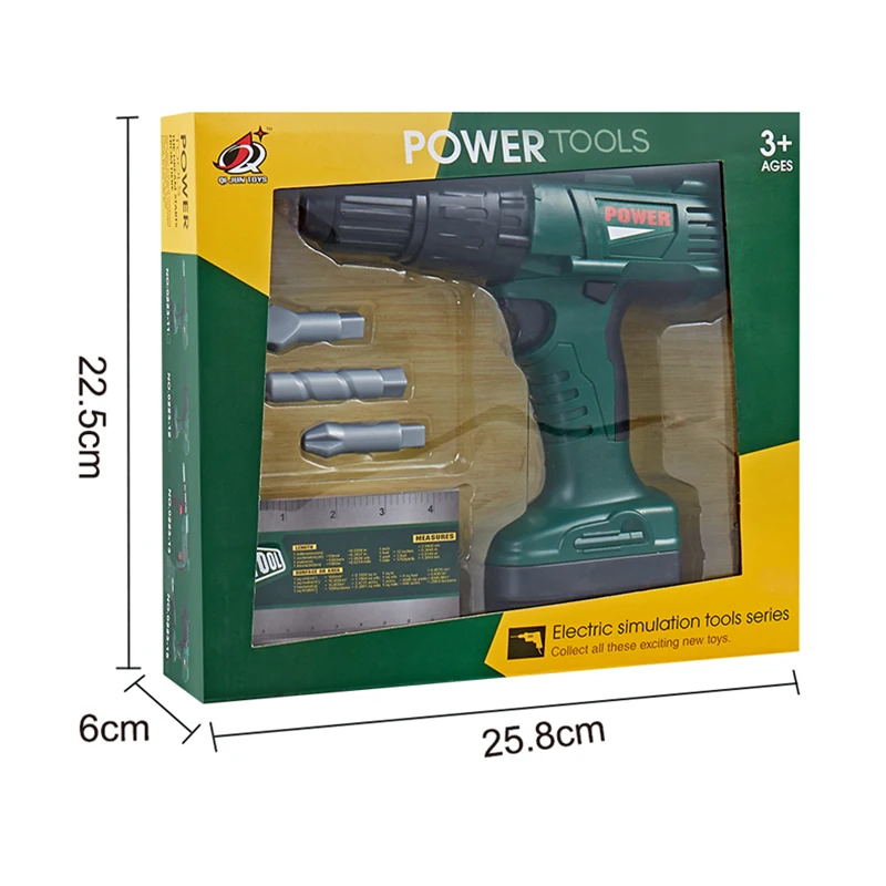 Kids Construction Toys Kids Toy Simulation Electric Drill Set With Real Sounds and Action Construction Toy Tools Toddler Electric Drill ScrewSet