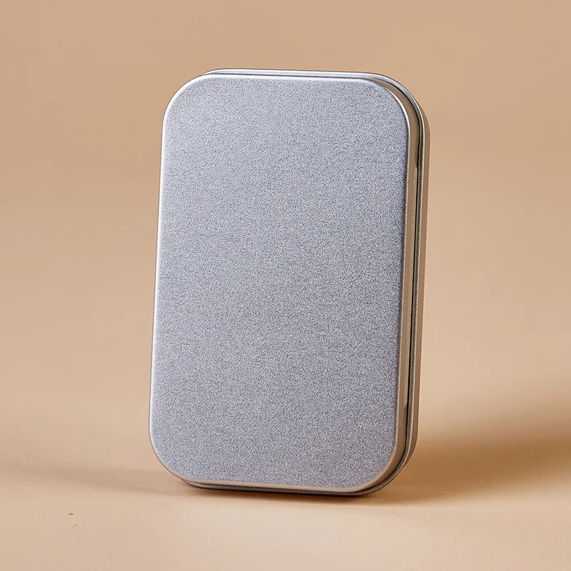 Description Picture 5 of itemMetal Rectangular Empty Mini Tin Box Tinplate Push Candy Pill Cases Bins Jar Hinged Containers Small Organizer Storage Box