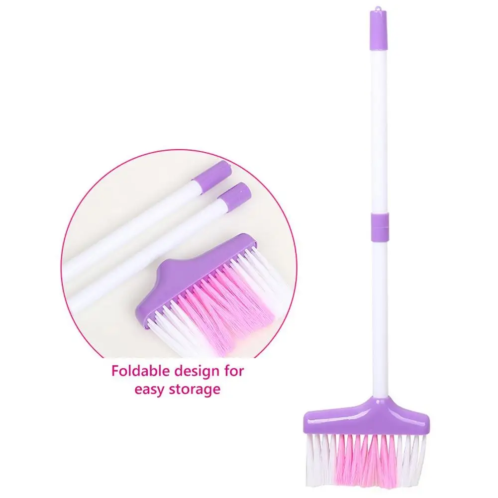 6Pcs/Set Great Kids Toys Gentle Texture Simulation Toys Wear-resistant Entertainment Emulation Broom Bucket Set