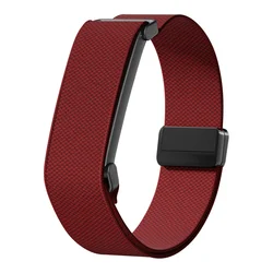 Metal Frame + Nylon Sport Strap with Magnetic Buckle - Breathable Replacement Bracelet Wristband - Fitbit Air (Wine Red)