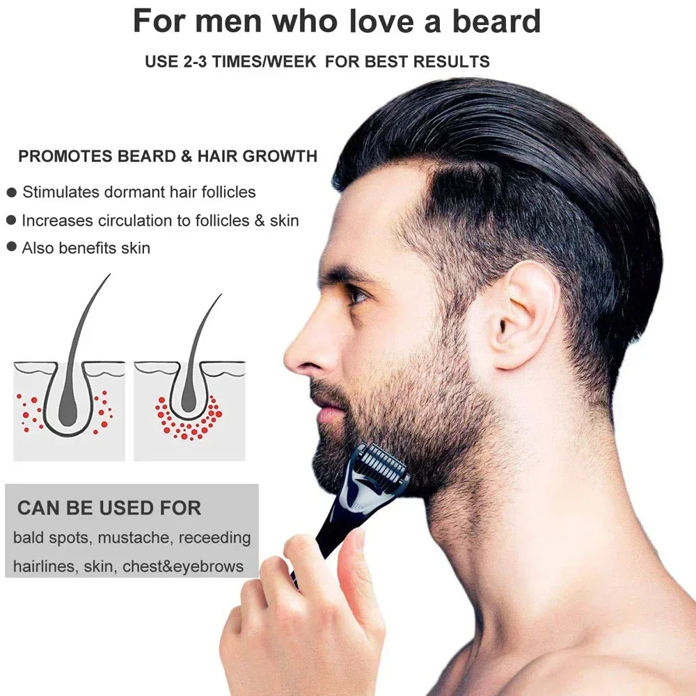 Beard Growth Kit Facial Hair Growth Enhancer Set Beard Nourishing Essential Oil Facial Care set