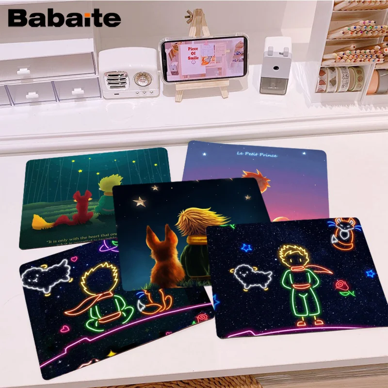 

The Little Prince And The Fox Mousepad Small Office Computer Desk Mat Table Keyboard Mouse Pad Laptop Cushion Non-slip Deskpad