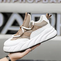 New Trend Thick Sole Bread Shoes Men Casual Shoes Non-Slip Running Platform Sport Shoes Comfortable Student Board Shoes Sneakers 1
